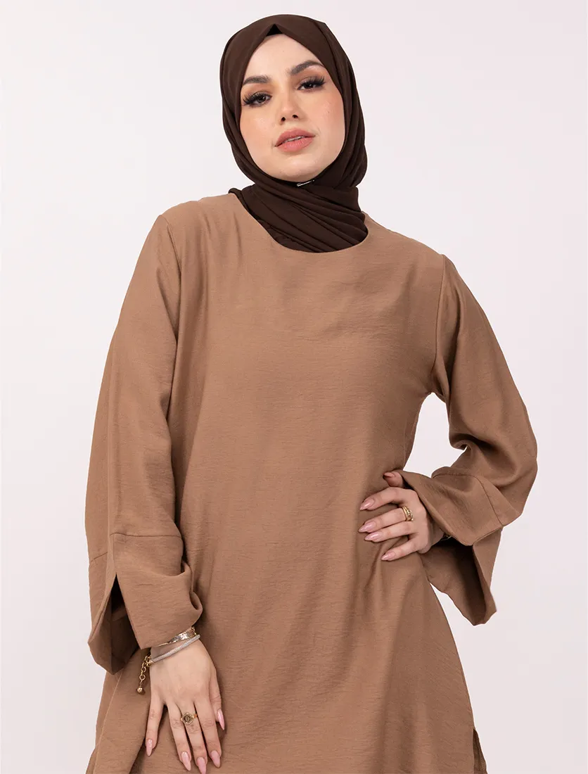 Rust Matte Weave Co Ord Set